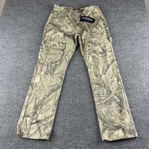 Serenede Baggy Denim Jeans Mens 28 Beige Camouflage Cargo‎ Wide Leg Denim